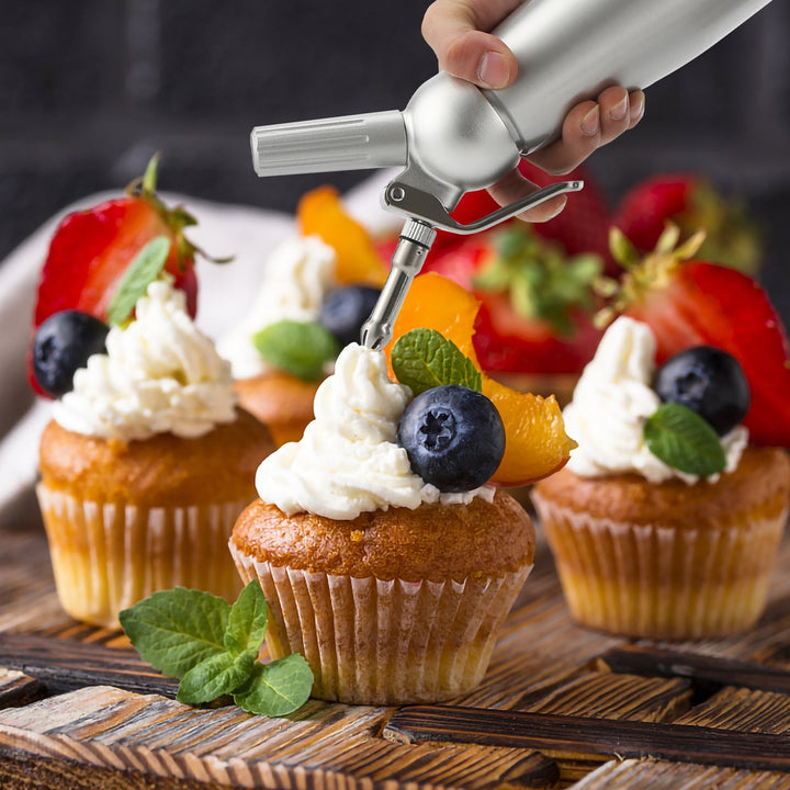 Sahnespender Alu with 3 nozzles 500ml | Stornfield