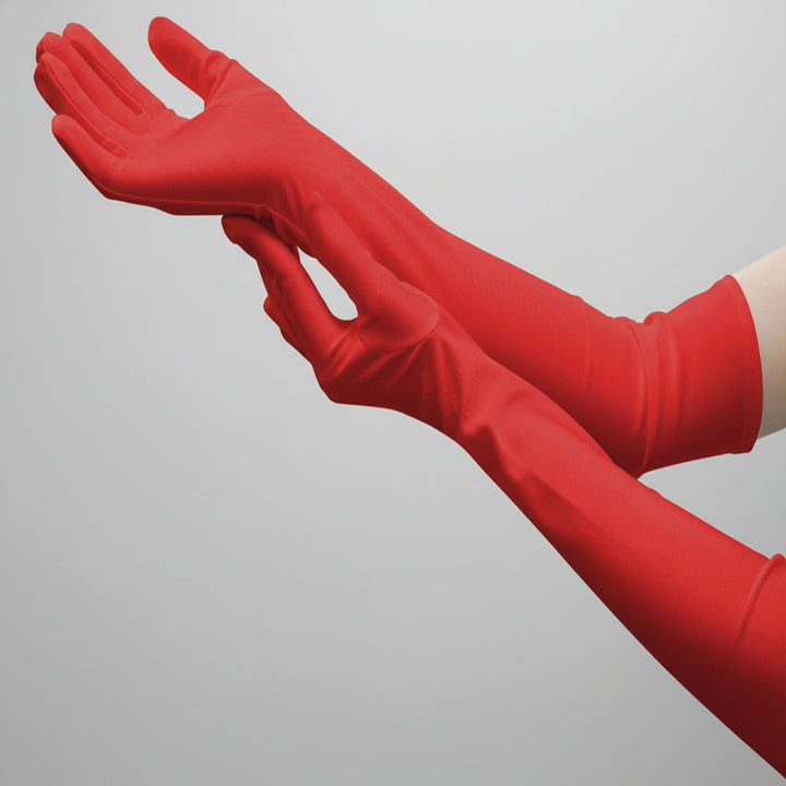 Stornfield | Satin Opera Gloves Women Long Elbow Length Costume