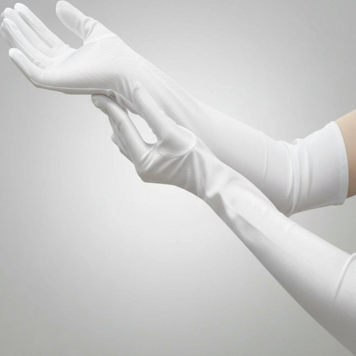 Stornfield | Satin Opera Gloves Women Long Elbow Length Costume