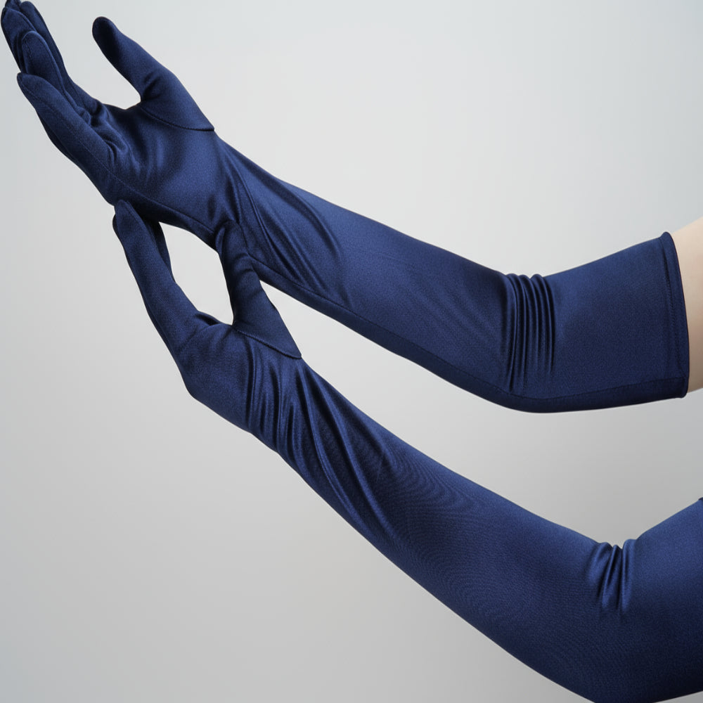 Stornfield | Satin Opera Gloves Women Long Elbow Length Costume