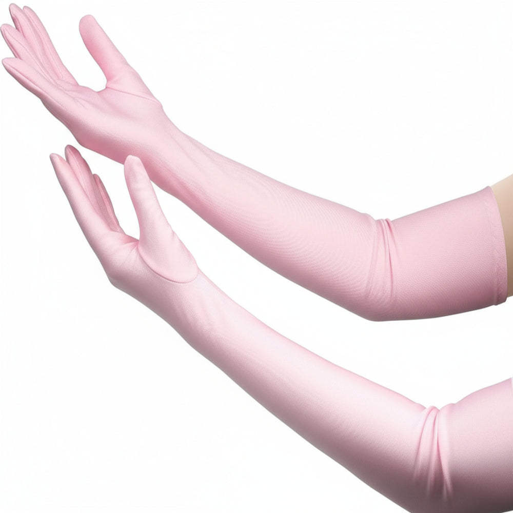 Stornfield | Satin Opera Gloves Women Long Elbow Length Costume