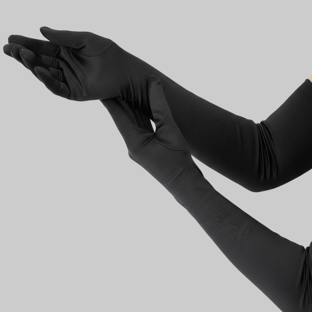 Stornfield | Satin Opera Gloves Women Long Elbow Length Costume
