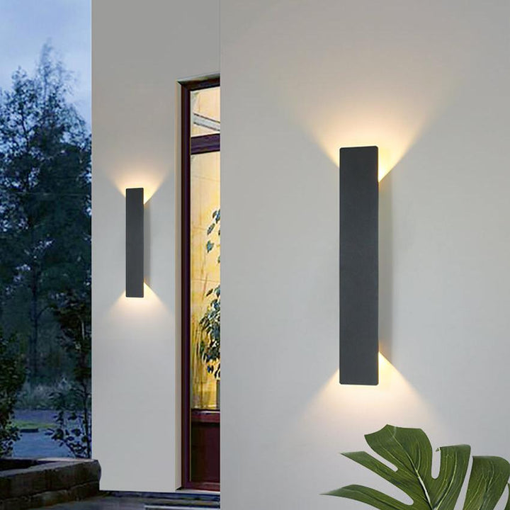 Kashti Outdoor Waterproof Rectangle Up/Down Wall Light | Stornfield