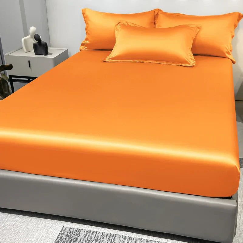 Stornfield | SatinDreams Luxury Fitted Sheet | Silk Satin Sheet | Breathable & Cooling | Wrinkle-Resistant | Easy Care