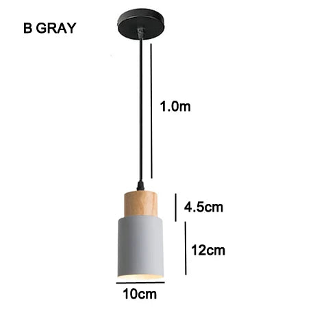Stornfield | Nordic Metal and Wood LED Pendant Light - Modern Hanging Lamps for Dining Room and Kitchen