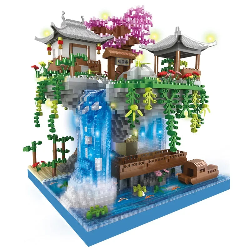Stornfield | Vintage Architecture Fishing Flowers Pond Castle Girl Model Brick Assembly Toy for Children with High Difficulty