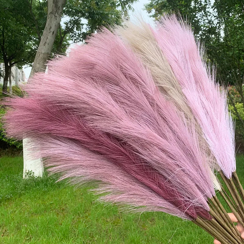 Stornfield | 5pcs 100cm Artificial Pampas Grass Dried Flower Bouquet Wedding Party Home Decor Room Artificial Plant Decoration Supplies