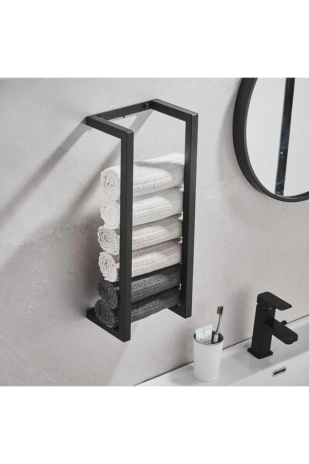 Stornfield | Slim Black Bathroom Shelf