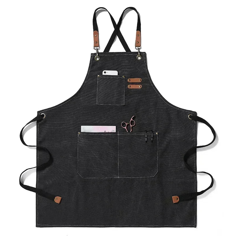 Canvas apron with pockets, adjustable, Unisex | Stornfield