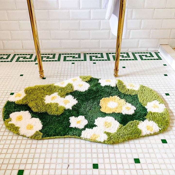Green garden rug | Stornfield