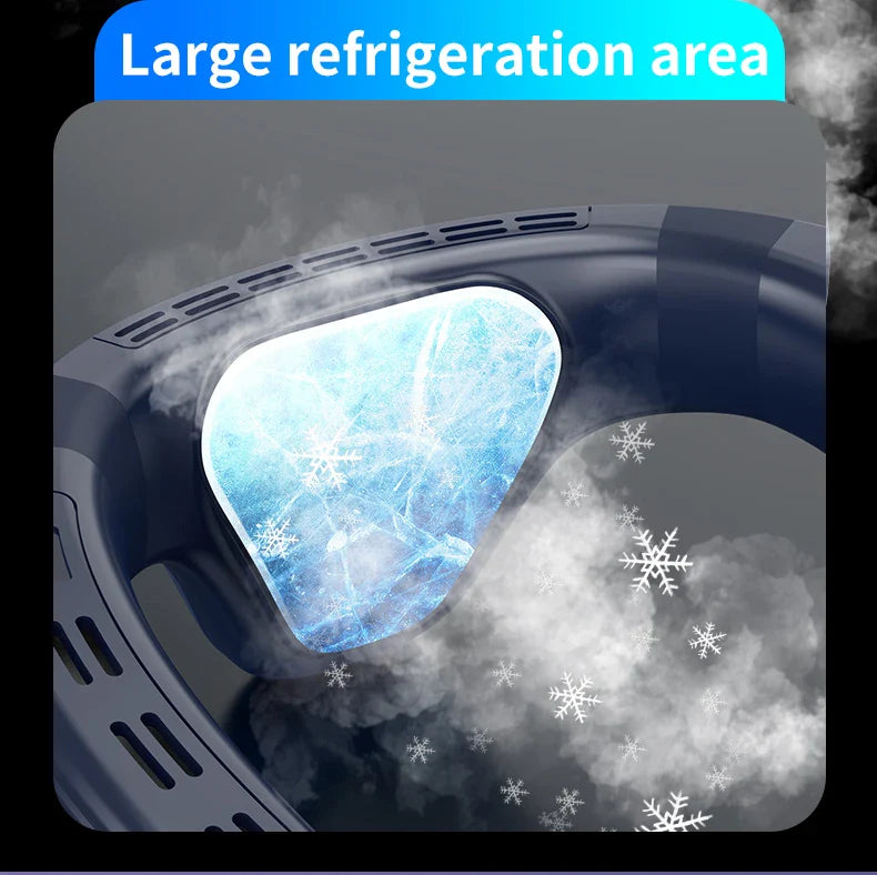 Portable Neck Fan 5200mAh – Rechargeable Wearable Semiconductor Cooling Fan, Personal Outdoor Neck Air Conditioner | Stornfield