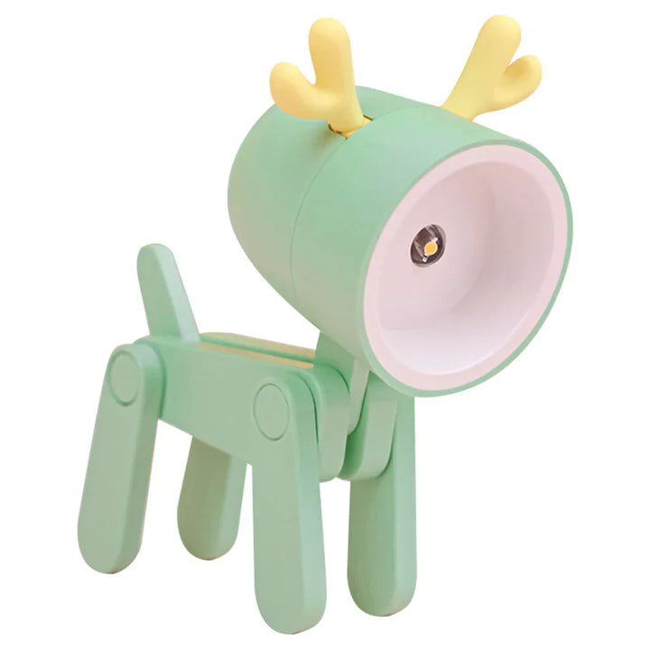 Stornfield | Cute LED Night Light - Mini Dog, Deer, Dinosaur Foldable Table Lamp for Children's Bedroom