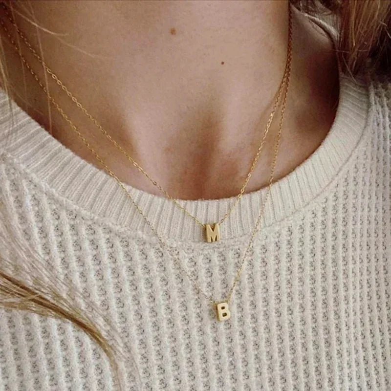 Stornfield | Dainty Minimal Letter Initial Necklace
