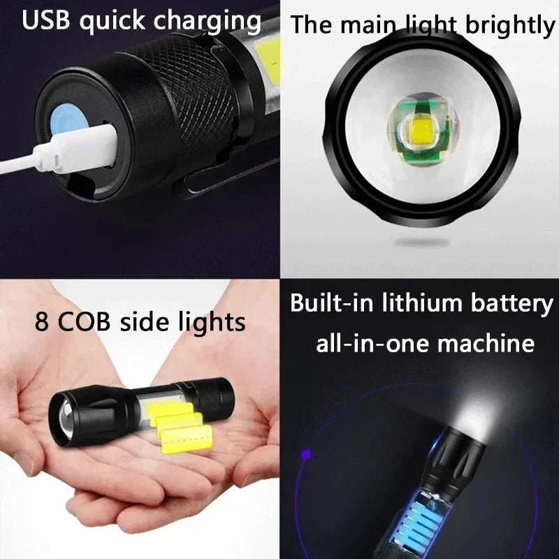 Mini Tactical Camping Rechargeable Flashlight | Stornfield