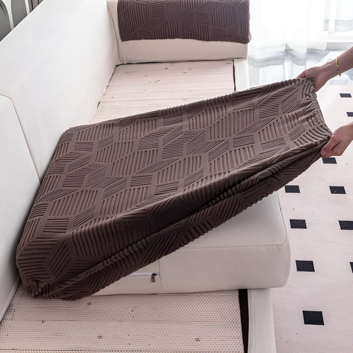 Jacquard Sofa Cover with Geometric Pattern – Soft & Pet-Friendly | Perfect for Protection and Cozy Living Spaces | Stornfield