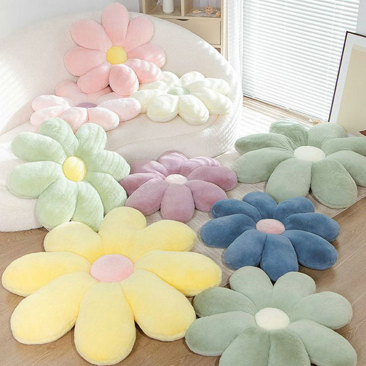 Fluffy Daisy Cushion - Pastel | Stornfield