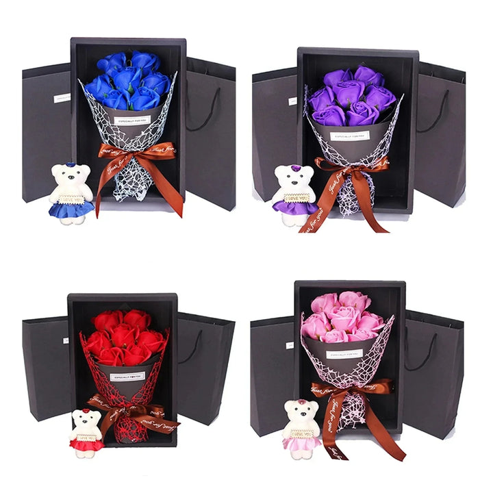 7 Roses Soap Bouquet Stornfield Gift Box