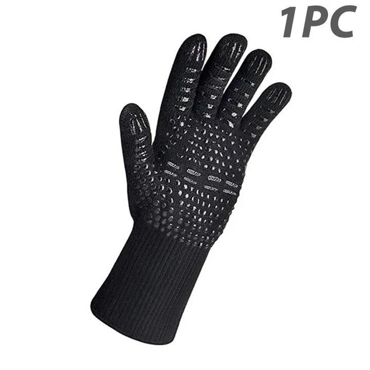 Stornfield | ThermaGrip Heat Resistant Grill Glove | Silicone & Cotton | Non-slip & fireproof up to 800 °C | For Grill, Oven & BBQ | 1 Piece