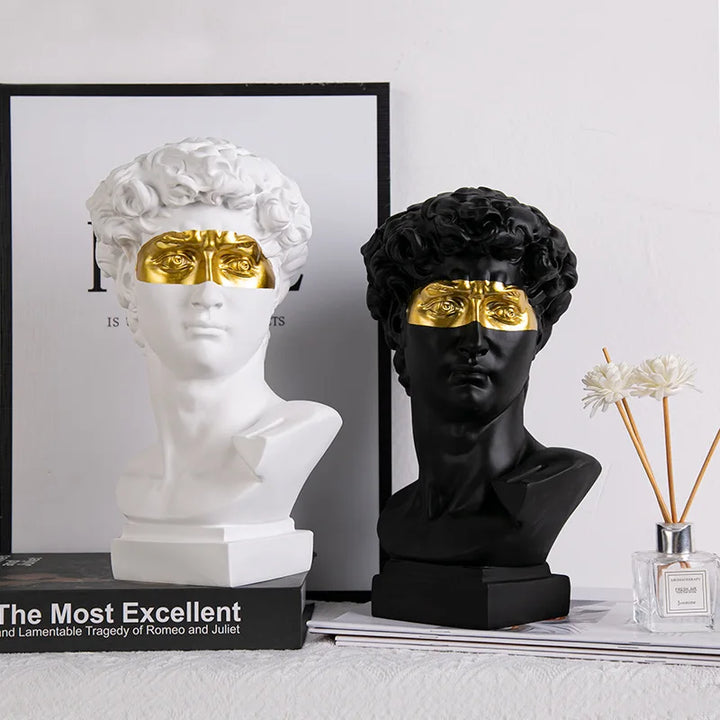 Stornfield | European Home Decor Resin David Head Statue Statues Home Decor Modern Abstract Art Sculpture Bust Art Sketch Practice