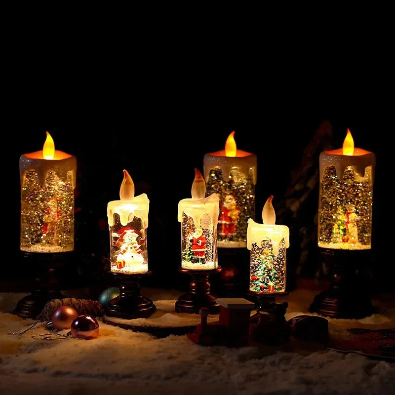 Snowfall Crystal Christmas Candle Light | Stonrfield