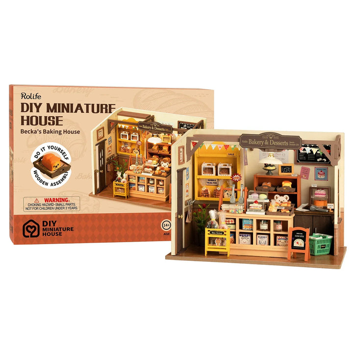 Miniature Cafe Wooden AssemStornfieldy DIY Bakery Kit | Stornfield