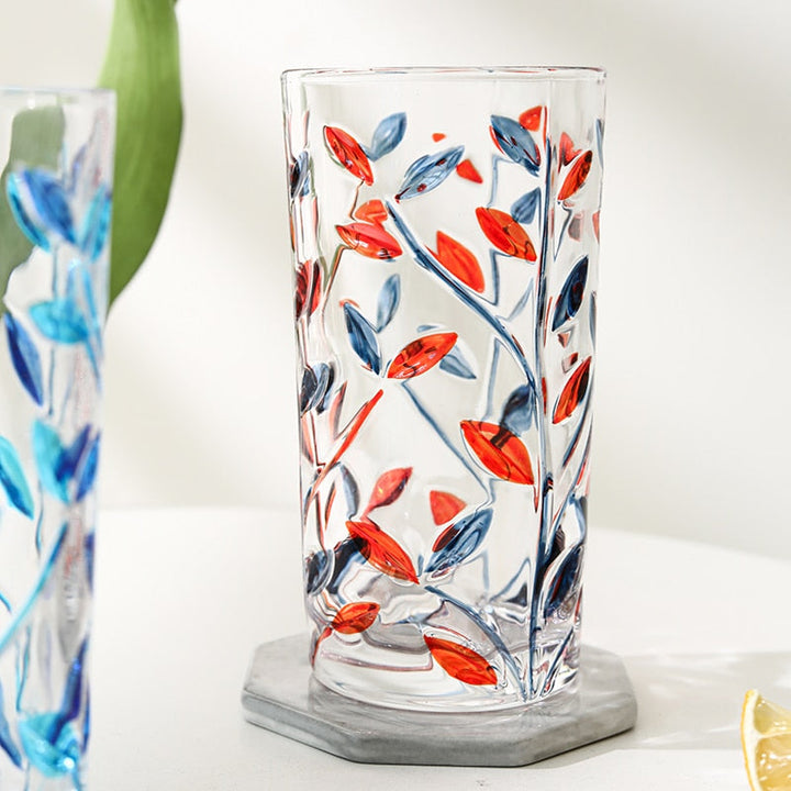 Hand-painted glass leaf cup | Stornfield