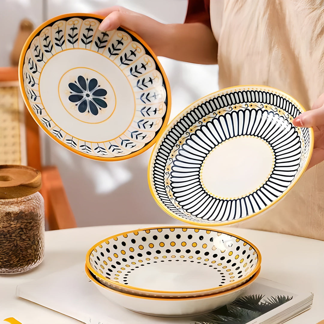 Porcelain Plate Set Hand-Painted – Elegant and Decorative | Perfect for Everyday and Special Occasions | Stornfield