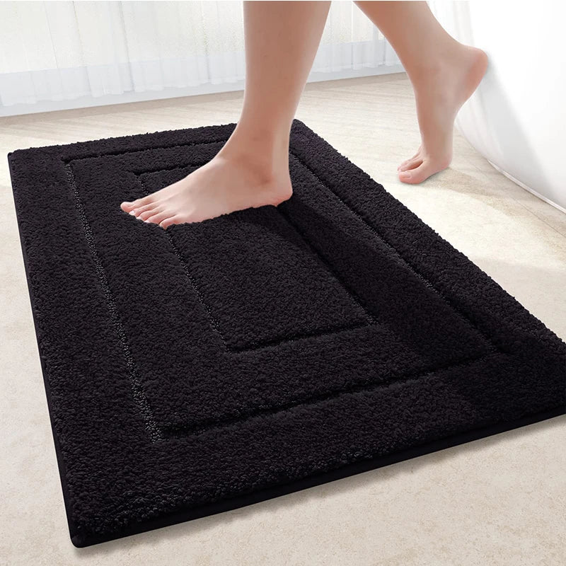 Bathroom Mat Microfiber Non-Slip – Double Layer Bath Mat | Highly Absorbent & Soft | Comfort Doormat | Stornfield