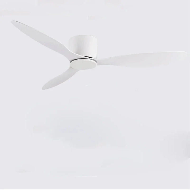 42-52 Inch Ceiling Fans with DC Motor — Remote Control Low Floor Cooling Fans, No Light, White Wood & Black Options | Stornfield