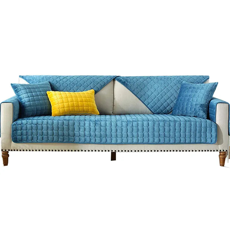 Cozy Soft Thick Plush Non-Slip Sofa Cover | Stornfield