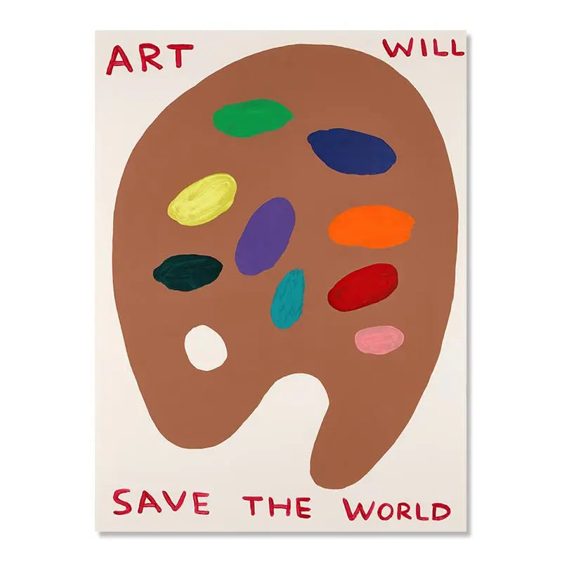 Stornfield | David Shrigley Rabbit Cat Wine Biscuit Train Wall Art Abstract Prints Canvas Painting Nordic Poster Pictures Living Room Decor