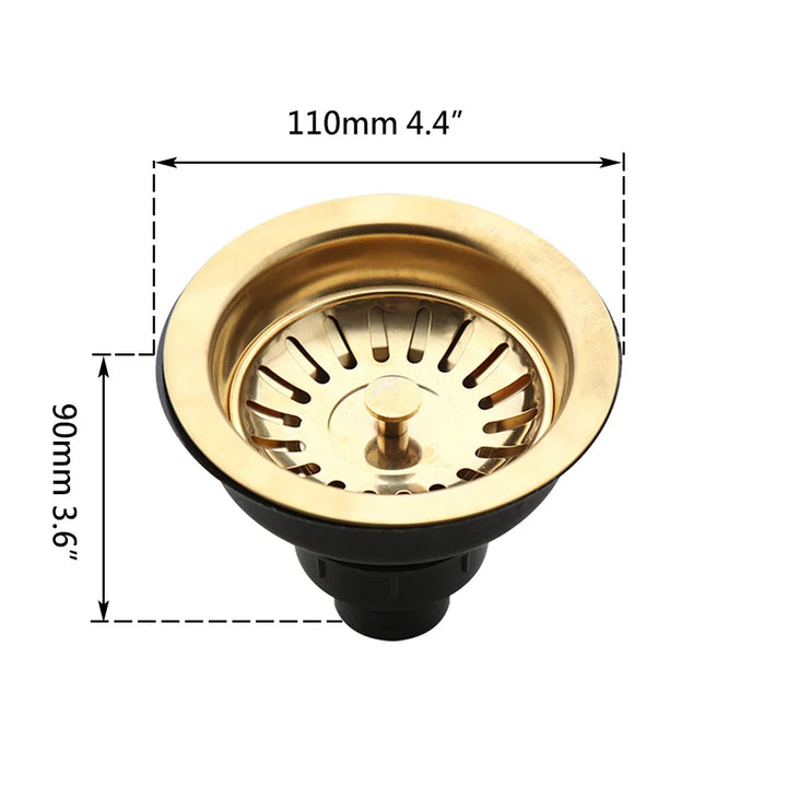 AquaGuard Stainless Steel Sink Strainer with Odor Filter – Pop-Up Stopper & Anti-Blocking Basket Stornfield