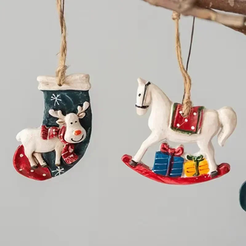 Classic Christmas decoration – Hanging Christmas stockings with moose design | Stornfield