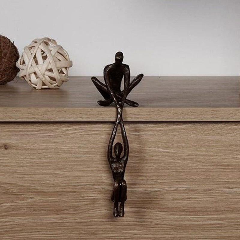 Verbindo Decorative Figure Polystone Black Modern Sculpture 20 cm | Stornfield
