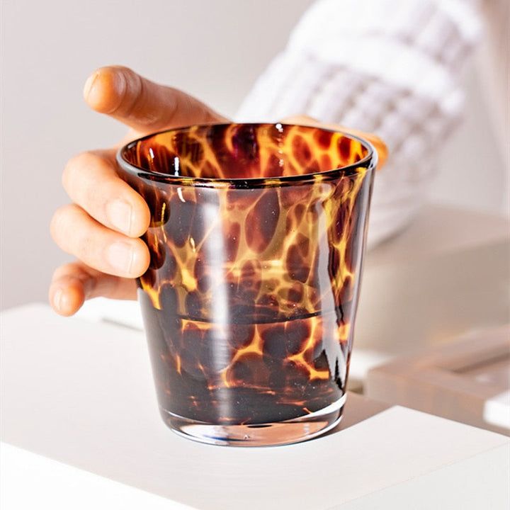Stornfield | Leopard print retro drinking glass