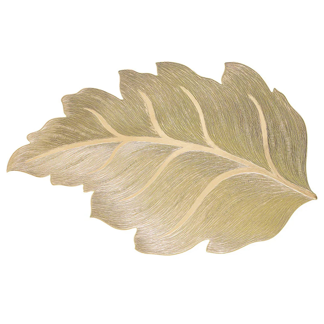 Gold Leaf Shape Decorative Serving Tray | Stornfield