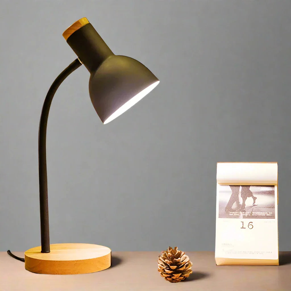 Stornfield | Autumn and Winter Lighting | Nordic Creative Wooden Iron LED Desk Lamp - Moxie