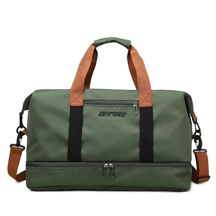 Stornfield | Portable fitness bag with shoe compartment and wet dry separator bag for active travelling