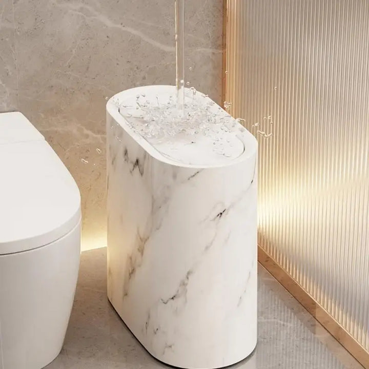 EcoHide Compact Trash Can with Hidden Lid Stornfield
