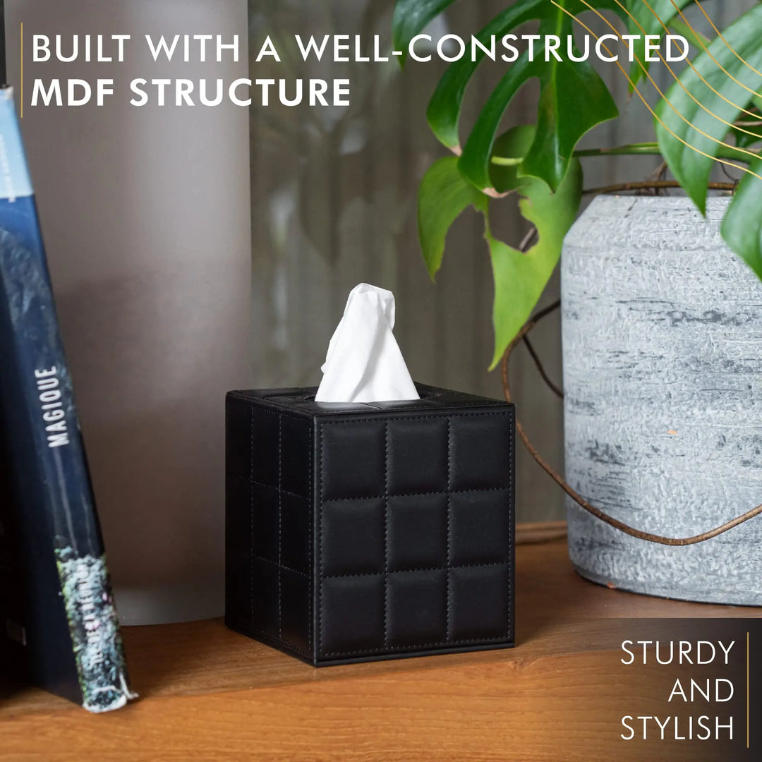Stornfield | Modern Square Tissue Holder, Napkin Holder, Paper Box Dispenser, Tissue Box Cover for Home Office and Bathroom