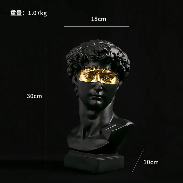 Stornfield | European Home Decor Resin David Head Statue Statues Home Decor Modern Abstract Art Sculpture Bust Art Sketch Practice