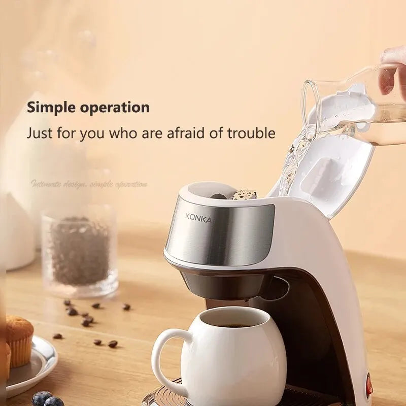 Stornfield | KONKA 2-in-1 Coffee Machine, Tea & Coffee Powder, Multi-Drip, Coffee Maker, Fast Heating, Office and Home, 220V, Easy to Use