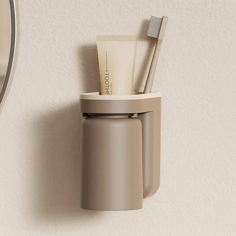 DuoClean 2-in-1 Wall Mount for Toothbrush and Cup – Clever Drill-Free Storage Stornfield