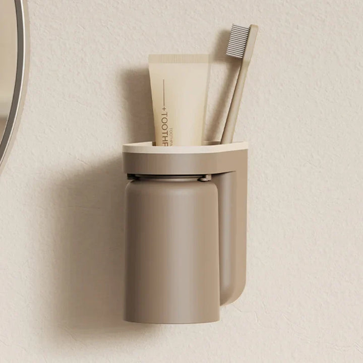 DuoClean 2-in-1 Wall Mount for Toothbrush and Cup – Clever Drill-Free Storage Stornfield