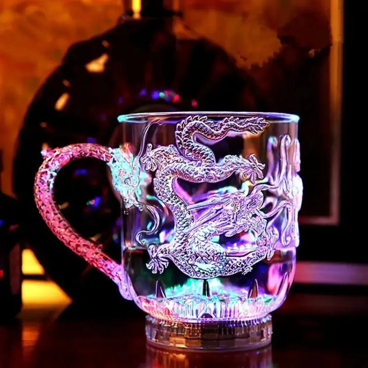 Stornfield | LED Color Changing Light Up Dragon Cup, Water Activated, Lights Up for Beer, Coffee, Milk, Tea, Wine, Whiskey, Bar Cup, Travel, Creative Gift