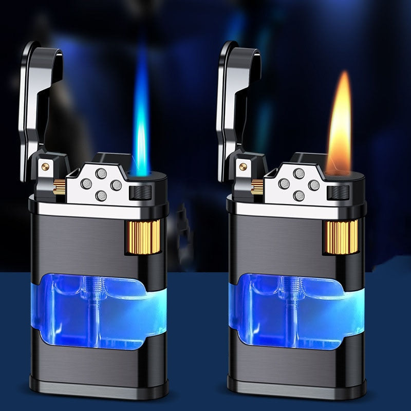 Blue Flame Metal Windproof Gas Lighter | Stornfield