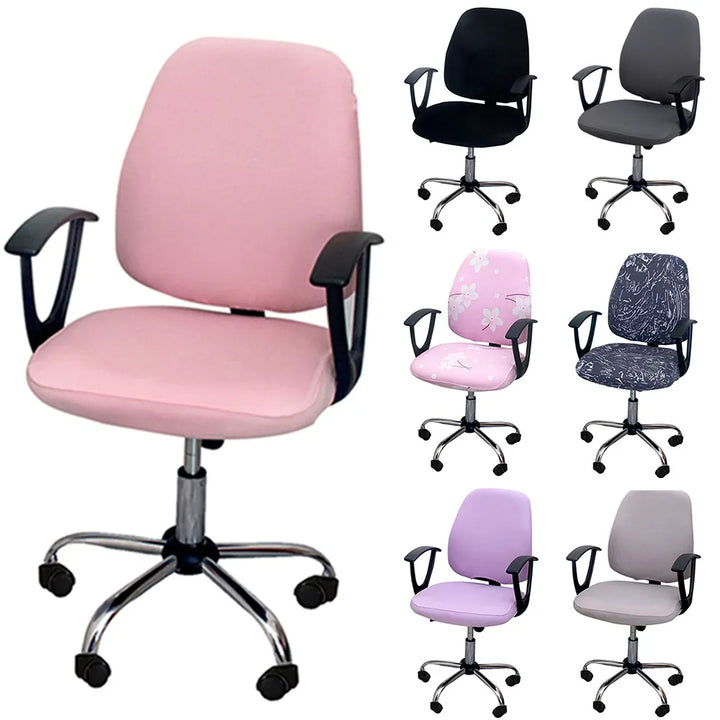 Stornfield | 2-Piece Split Pink Office Chair Covers