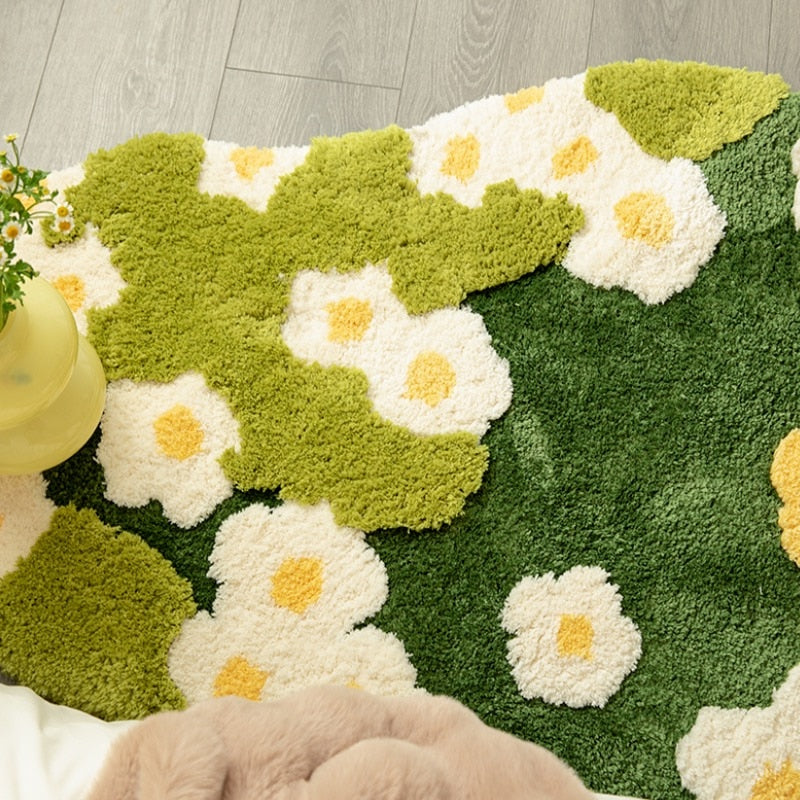 Green garden rug | Stornfield