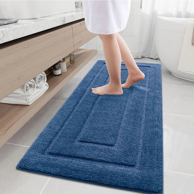 Bathroom Mat Microfiber Non-Slip – Double Layer Bath Mat | Highly Absorbent & Soft | Comfort Doormat | Stornfield