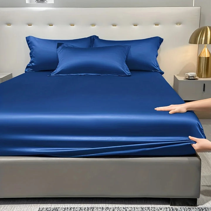 Stornfield | SatinDreams Luxury Fitted Sheet | Silk Satin Sheet | Breathable & Cooling | Wrinkle-Resistant | Easy Care